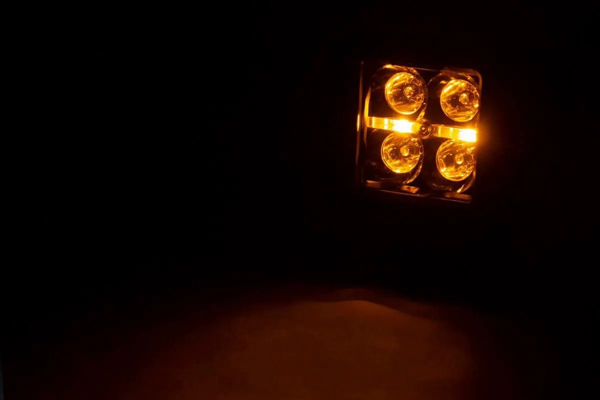 2 Inch Black Series LED Light Pods | Flush Mount | Amber DRL by Rough Country