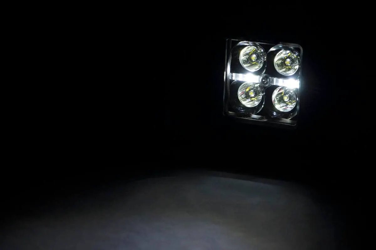 2 Inch Black Series LED Light Pods | Spot | Square | Cool White DRL by Rough Country