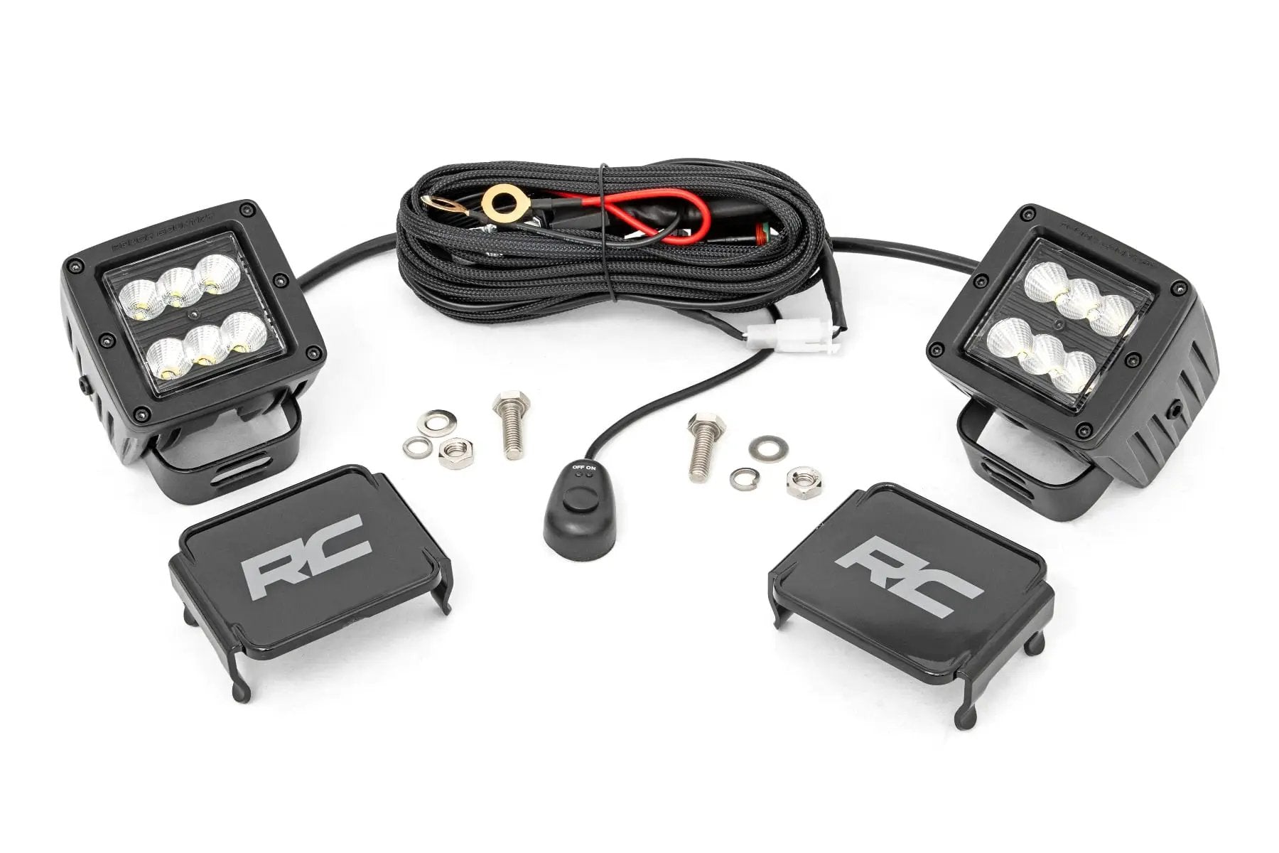2 Inch Black Series LED Light Pods | Pair | Flood by Rough Country