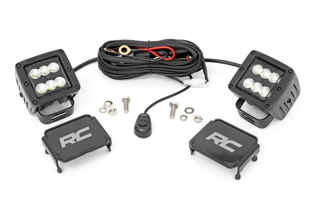 2 Inch Black Series LED Light Pods | Pair | Flood by Rough Country