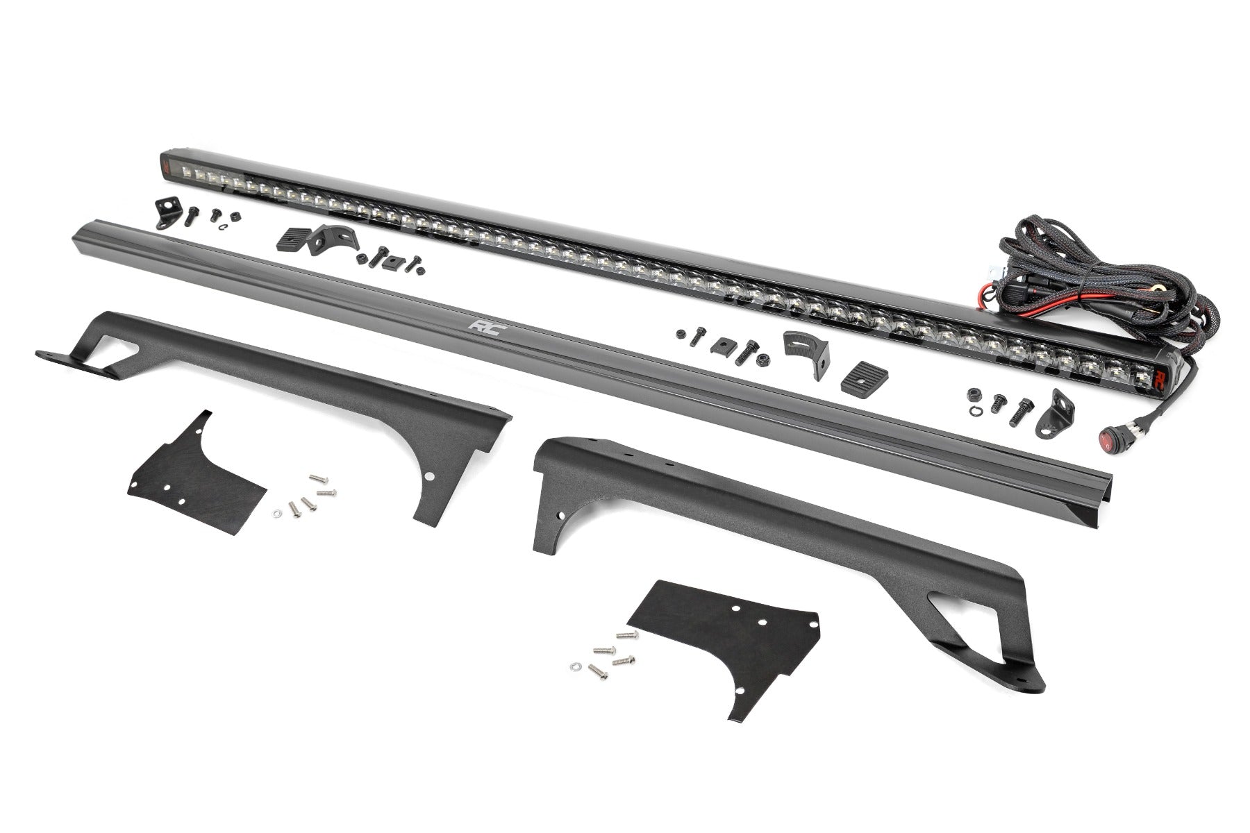 LED Light Kit | Windshield Mount | 50" Spectrum Single Row | Jeep Wrangler TJ (97-06) by Rough Country