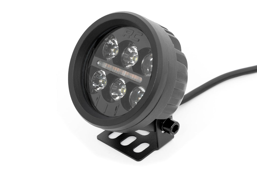 Black Series Round LED Light Pair | 3.5 Inch | Amber DRL by Rough Country