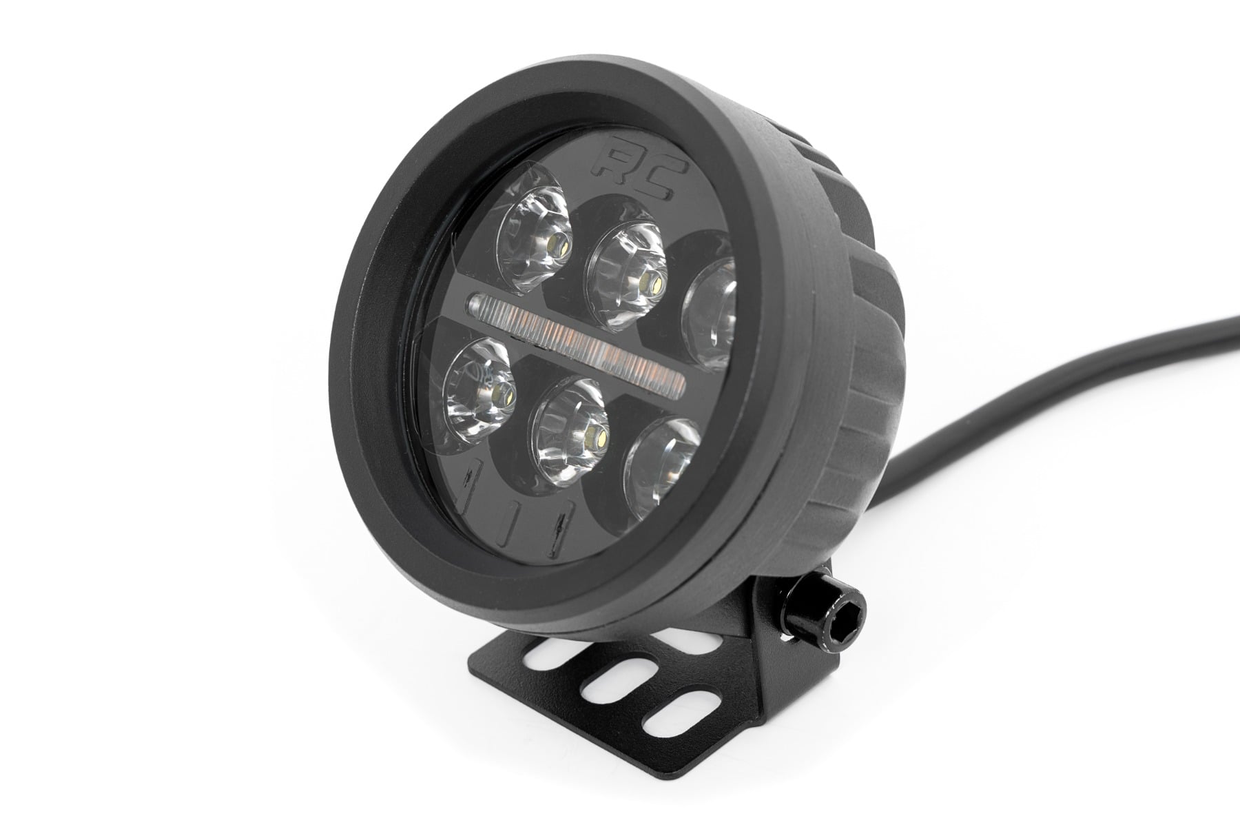 Black Series Round LED Light Pair | 3.5 Inch | Amber DRL by Rough Country