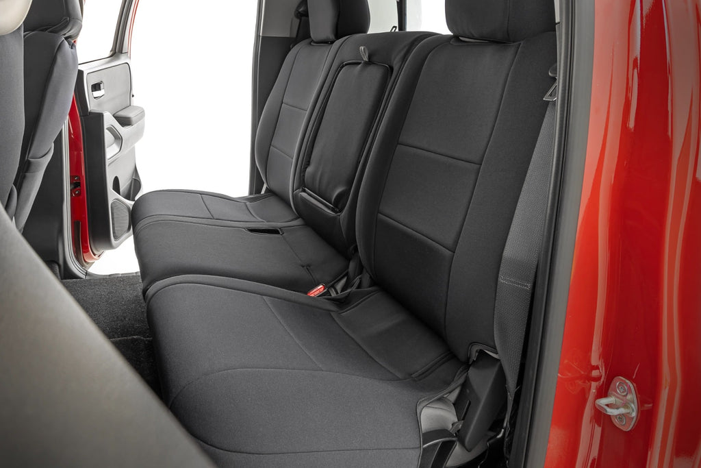 Seat Covers | FR & RR | Crew Cab | Nissan Frontier 2WD/4WD (2022-2026) by Rough Country