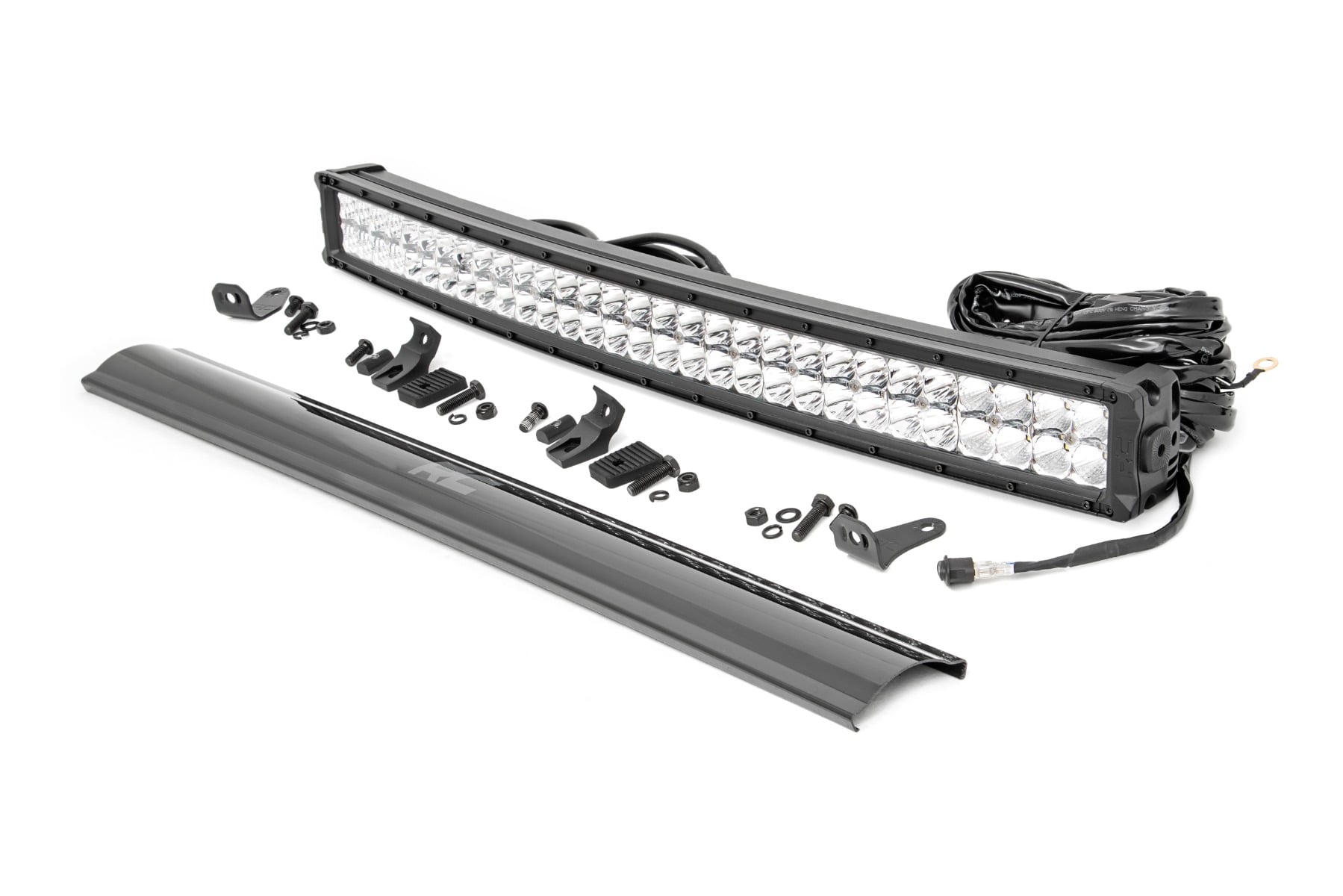 30 Inch Chrome Series LED Light Bar | Curved | Dual Row | Cool White DRL by Rough Country