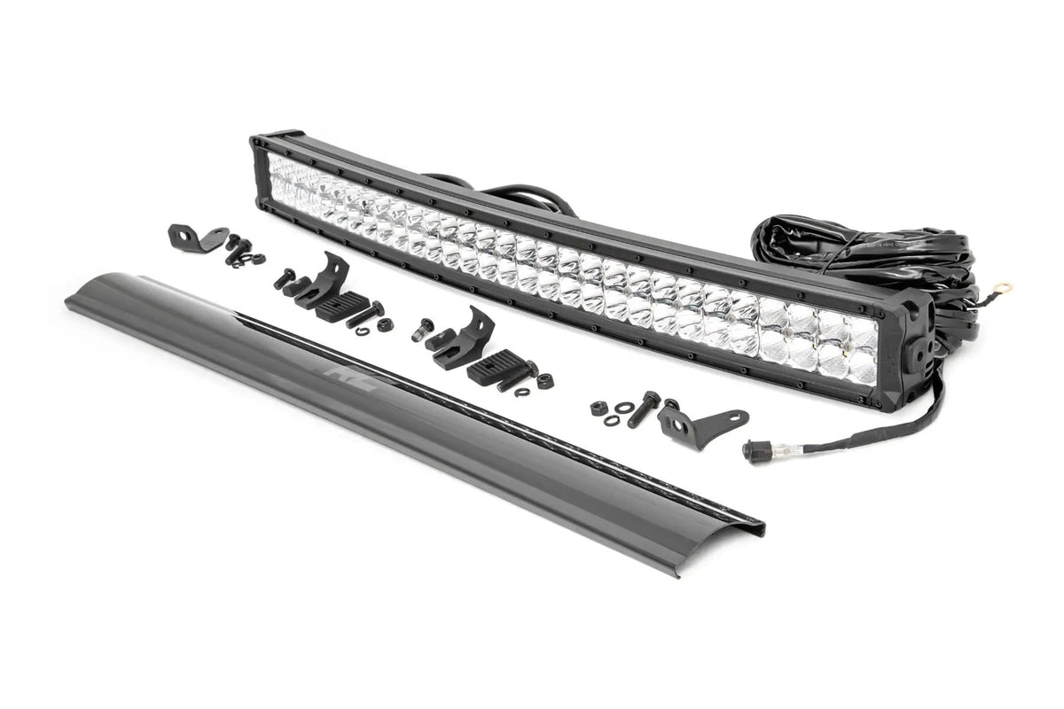 30 Inch Chrome Series LED Light Bar | Curved | Dual Row | Cool White DRL by Rough Country