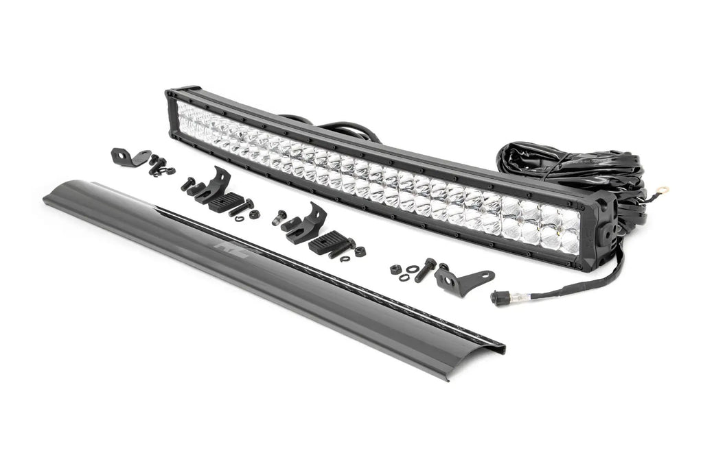 30 Inch Chrome Series LED Light Bar | Curved | Dual Row | Cool White DRL by Rough Country