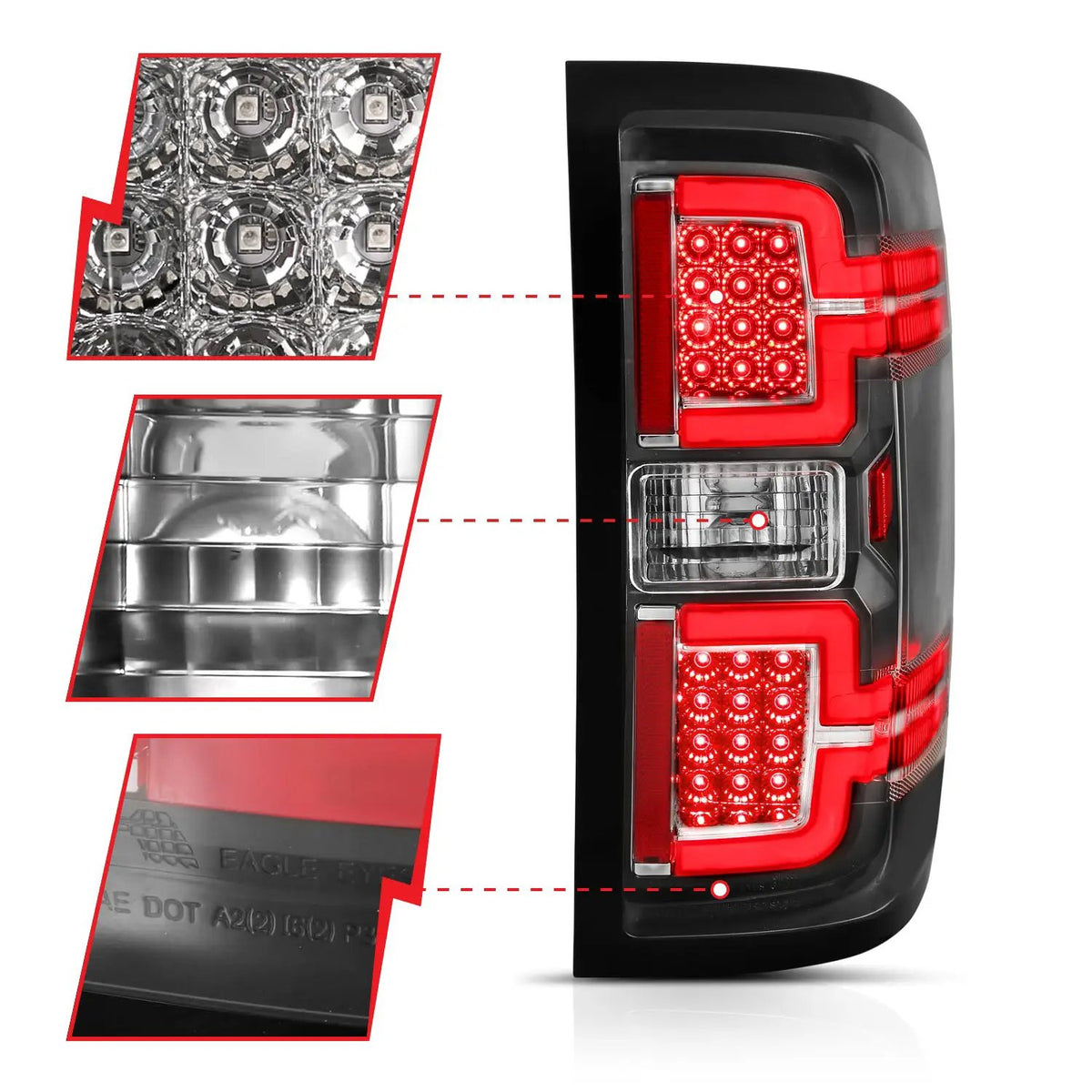 LED Taillights Black w/ Sequential by ANZO USA
