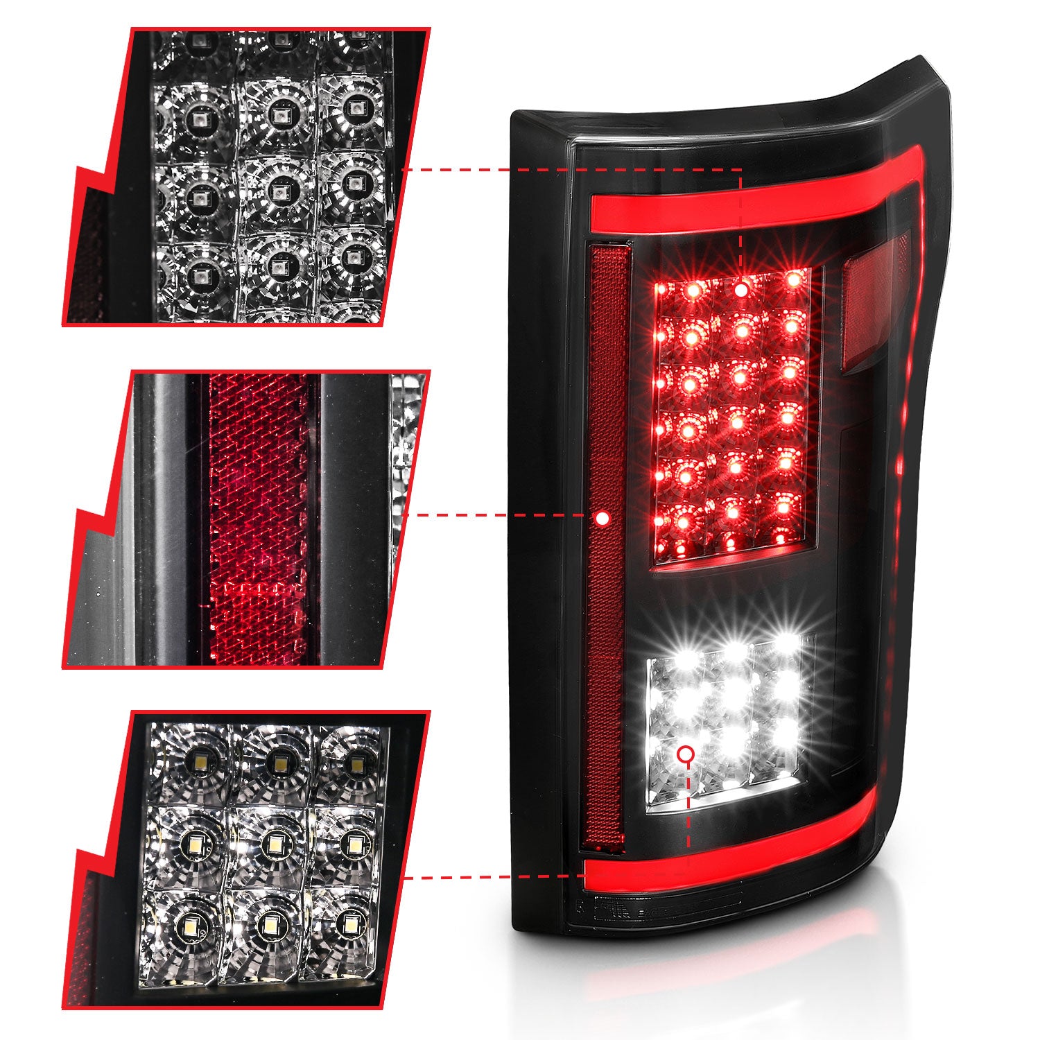 LED Taillights Smoke w/ Sequential by ANZO USA