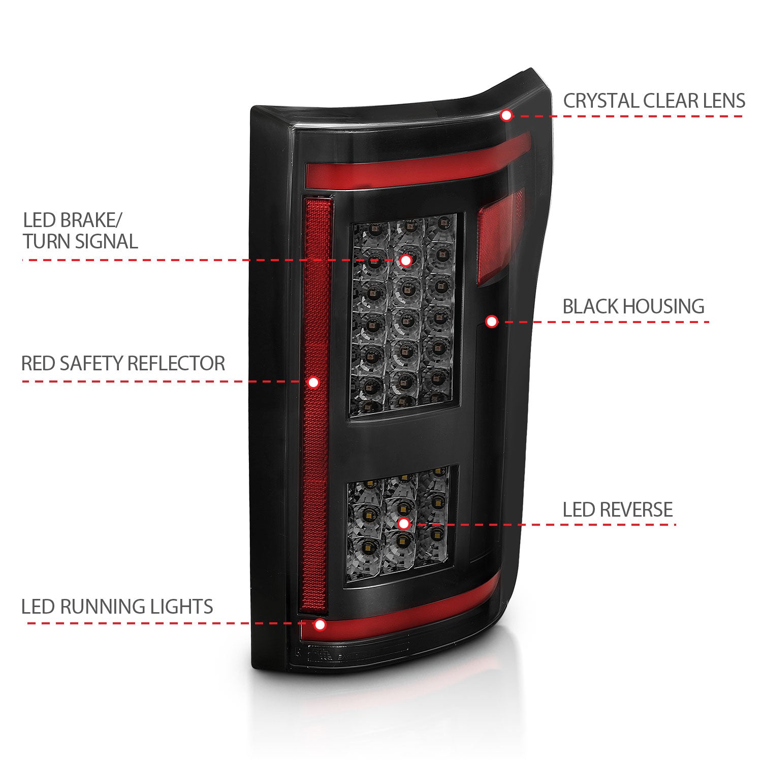 LED Taillights Smoke w/ Sequential by ANZO USA