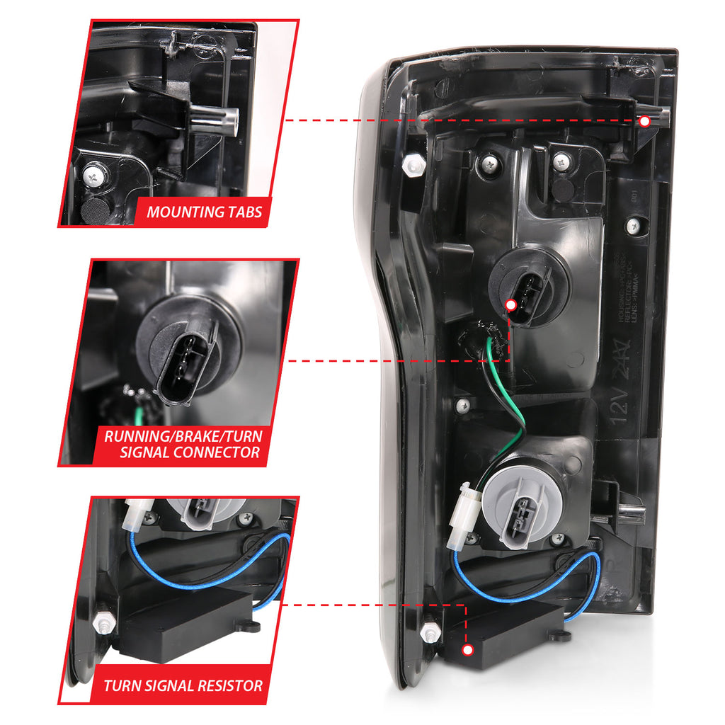 LED Taillights Smoke w/ Sequential by ANZO USA