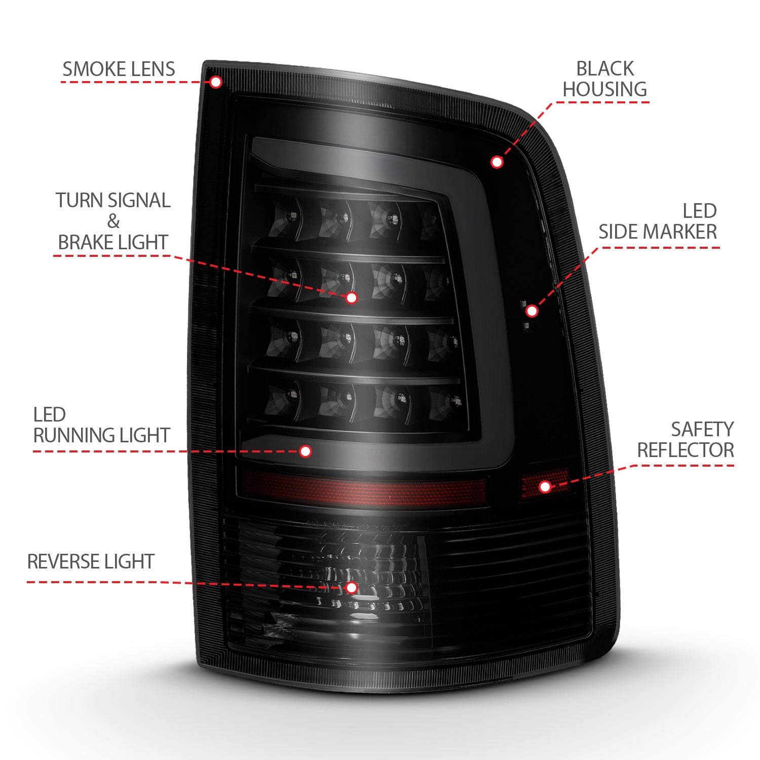 Tail Light Assembly by ANZO USA