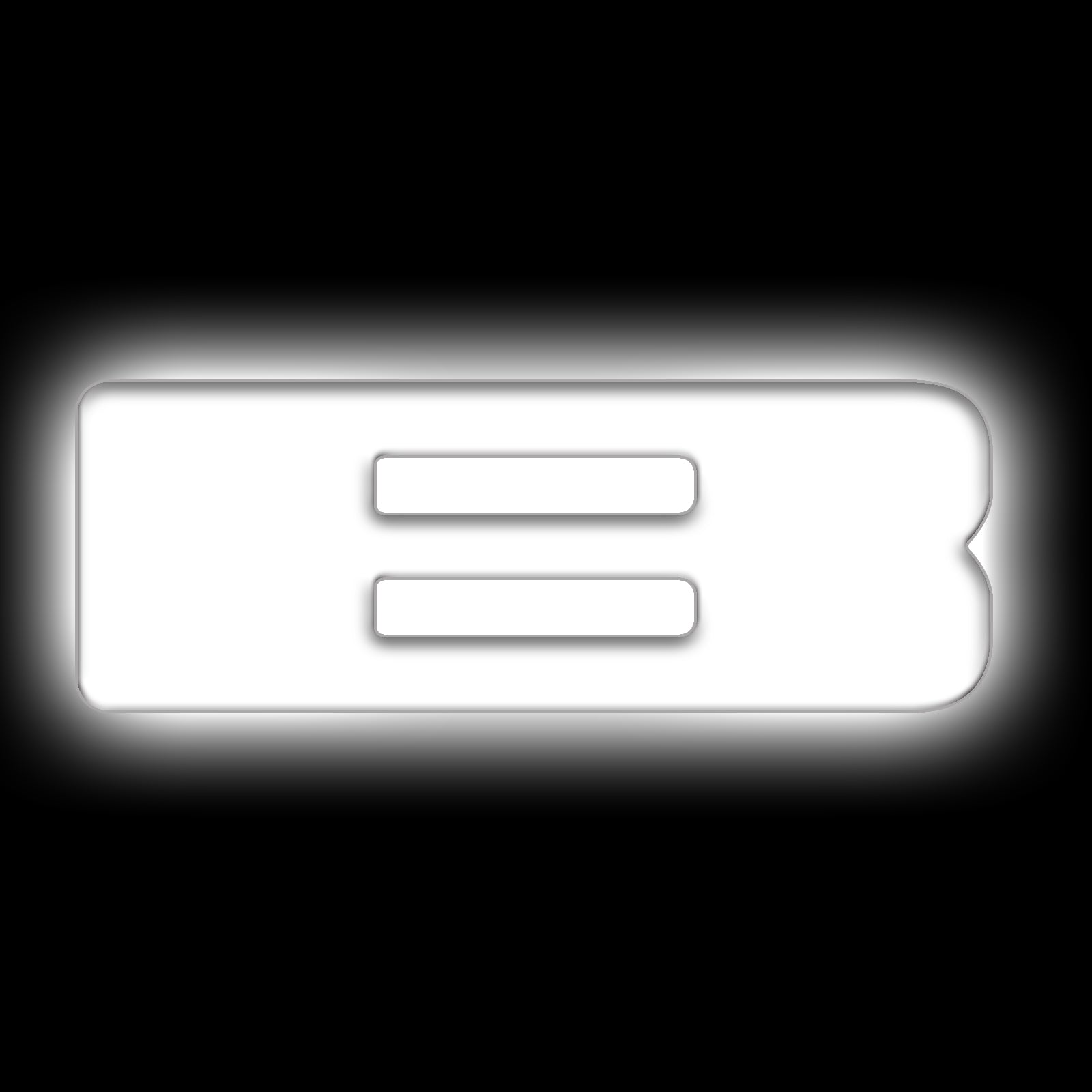 Universal Illuminated LED Letter Badges - Matte White Surface Finish - B by Oracle Lighting