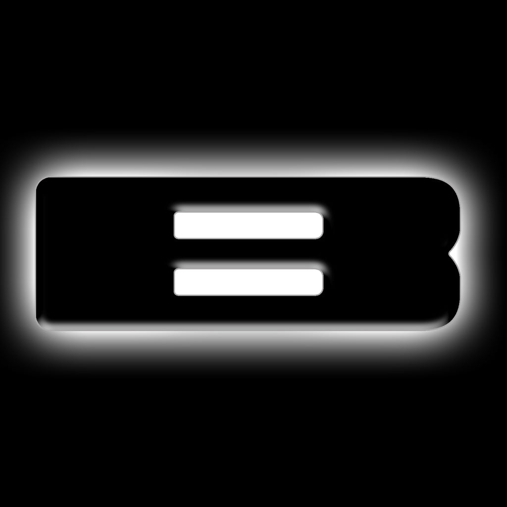 Universal Illuminated LED Letter Badges - Matte Black Surface Finish - B by Oracle Lighting