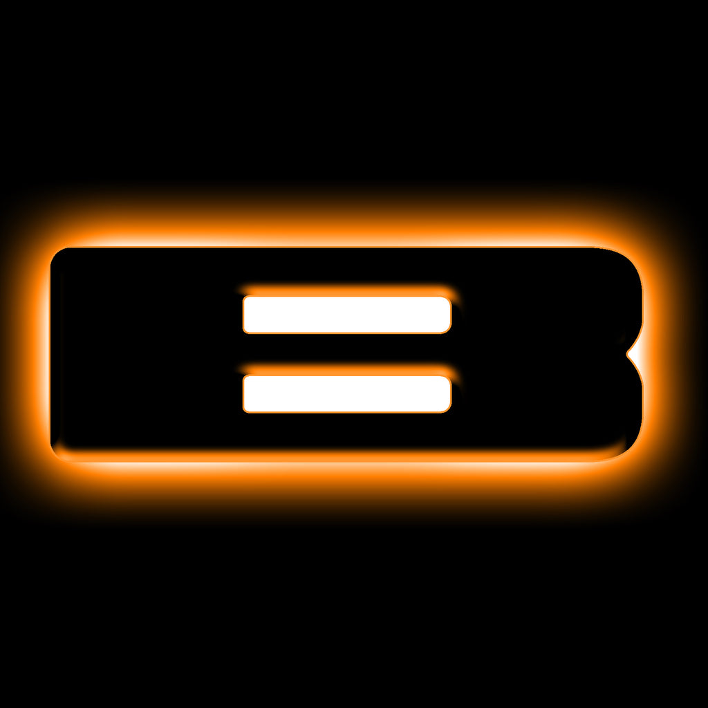 Universal Illuminated LED Letter Badges - Matte Black Surface Finish - B by Oracle Lighting