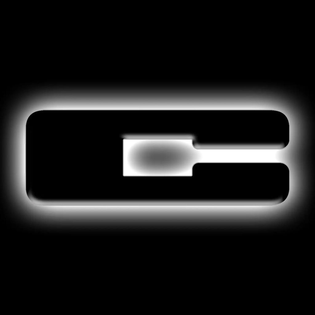 Universal Illuminated LED Letter Badges - Matte Black Surface Finish - C by Oracle Lighting