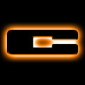 Universal Illuminated LED Letter Badges - Matte Black Surface Finish - C by Oracle Lighting