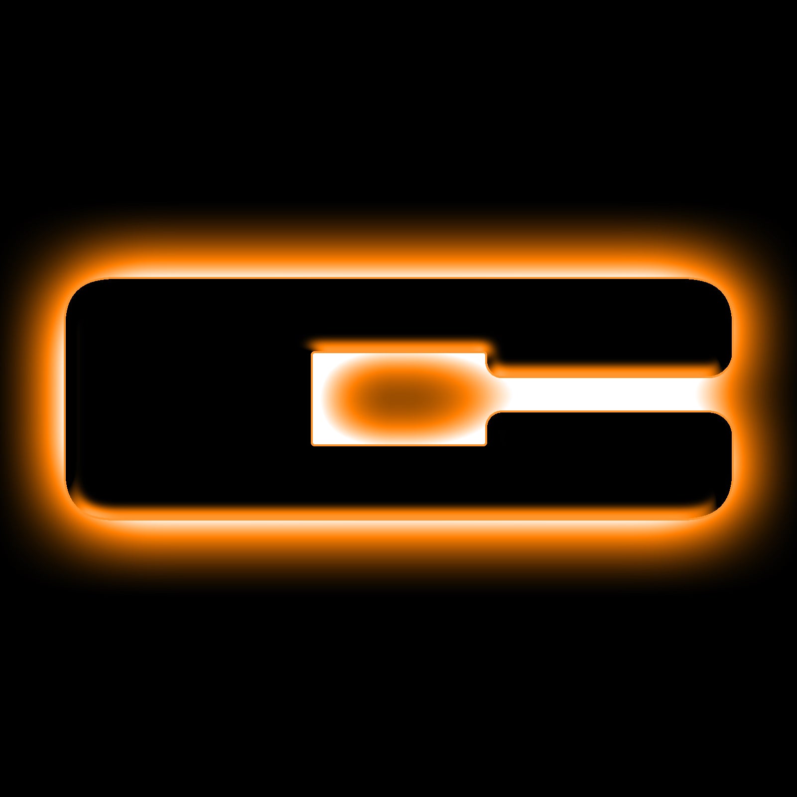 Universal Illuminated LED Letter Badges - Matte Black Surface Finish - C by Oracle Lighting