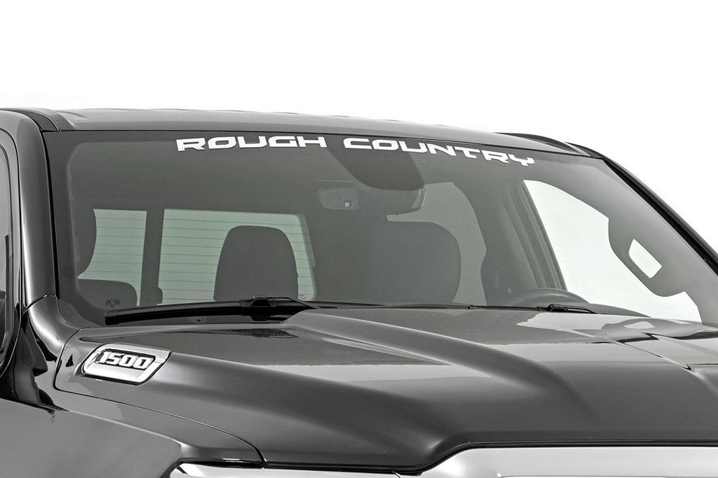 Rough Country Decal | 2 Inch x 27 Inch | White by Rough Country