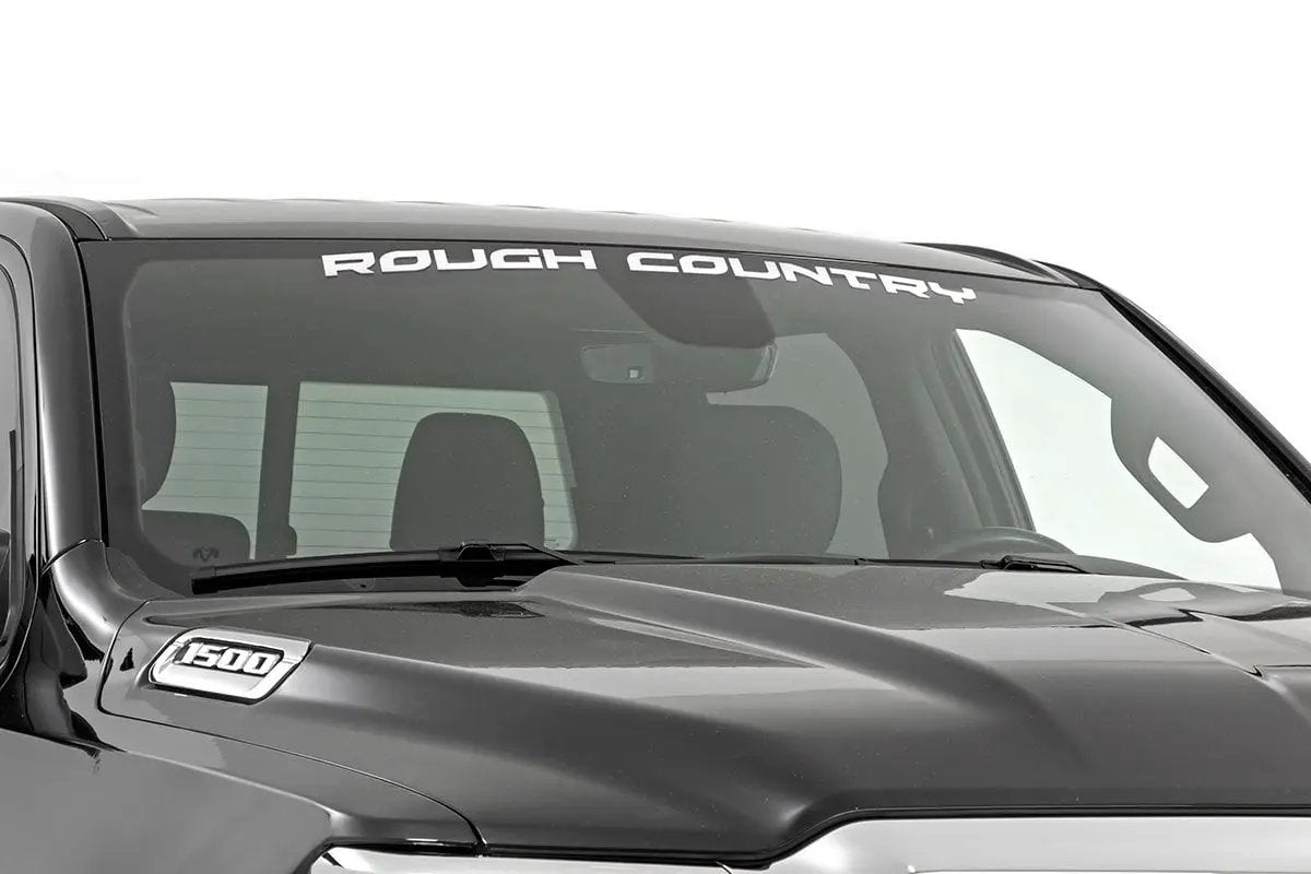 Rough Country Decal | 2 Inch x 27 Inch | White by Rough Country
