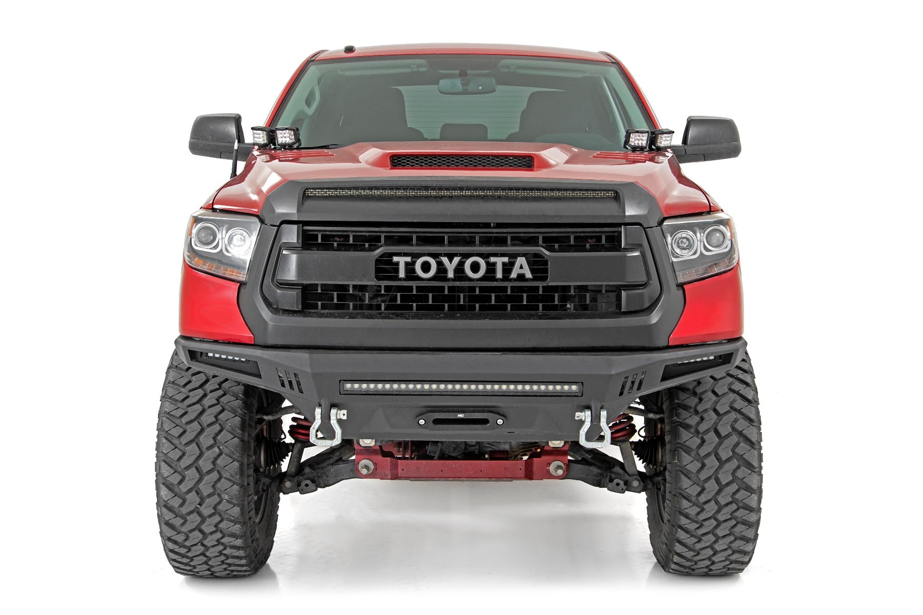 LED Light Kit | Ditch Mount | Dual 2" Black Pairs | Flood | Toyota Tundra (14-21) by Rough Country