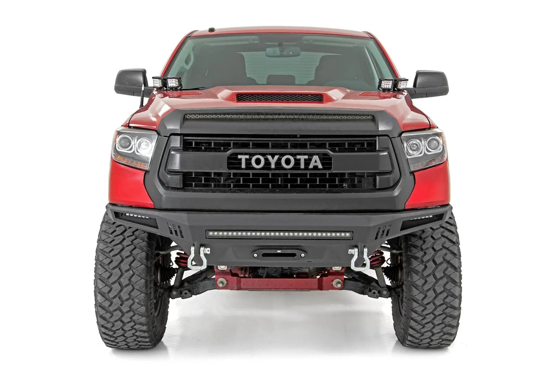 LED Light Kit | Ditch Mount | Dual 2" Black Pairs | Flood | Toyota Tundra (14-21) by Rough Country