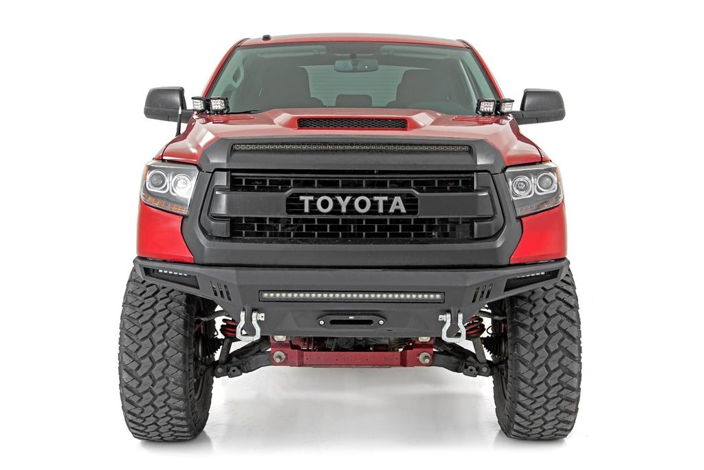 LED Light Kit | Ditch Mount | Dual 2" Black Pairs | Amber DRL | Toyota Tundra (14-21) by Rough Country