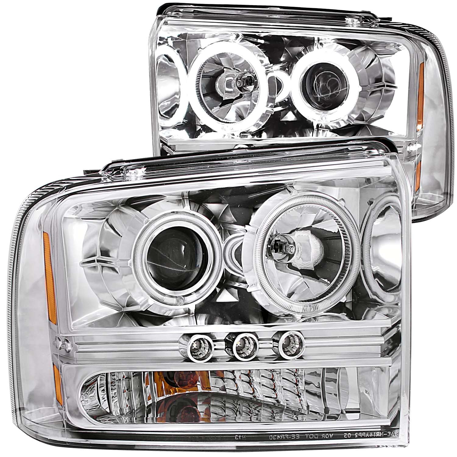 Projector Headlight Set w/Halo by ANZO USA