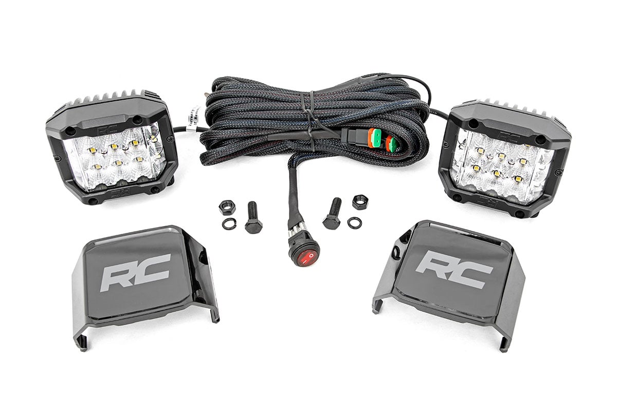 3 Inch Chrome Series LED Lights | Wide Angle Osram | Pair by Rough Country