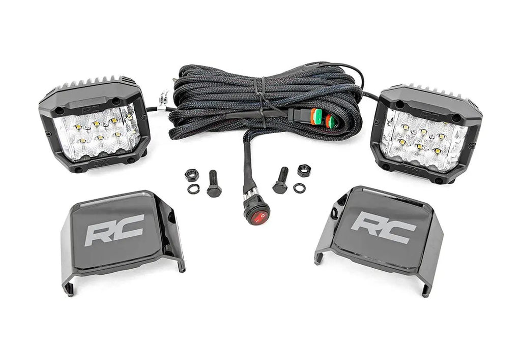 3 Inch Chrome Series LED Lights | Wide Angle Osram | Pair by Rough Country