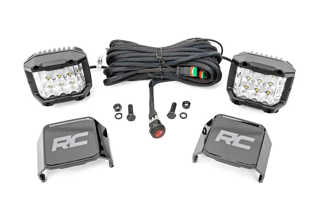3 Inch Chrome Series LED Lights | Wide Angle Osram | Pair by Rough Country