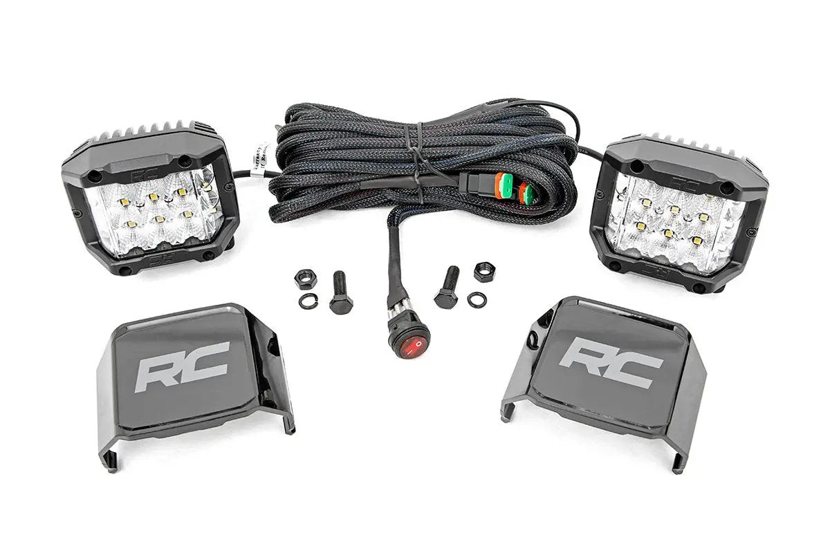 3 Inch Chrome Series LED Lights | Wide Angle Osram | Pair by Rough Country