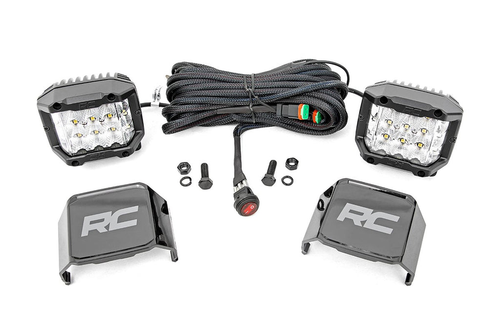 3 Inch Chrome Series LED Lights | Wide Angle Osram | Pair by Rough Country