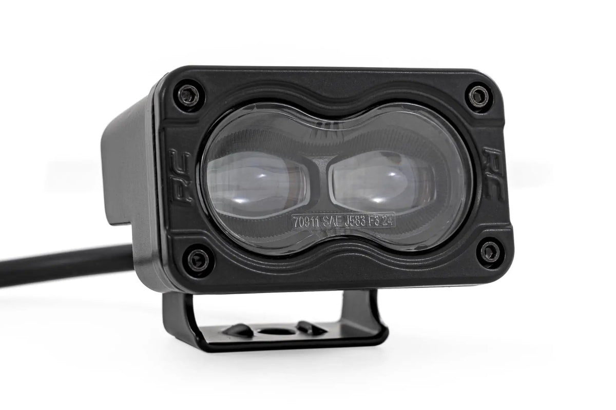 3x1.75 Inch Black Series LED Slim Aux | SAE Fog | Pair by Rough Country