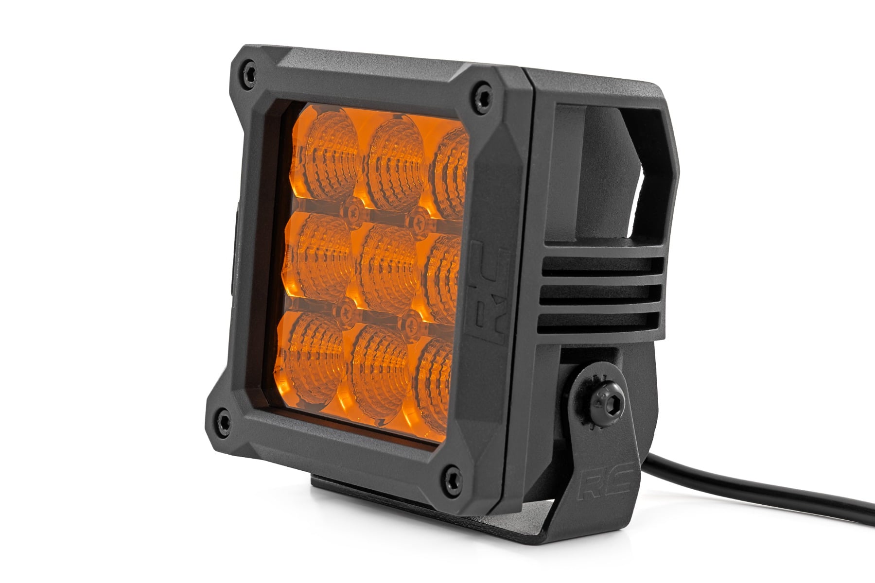 4 Inch LED Amber Light Pods | Square | Amber DRL | Pair by Rough Country