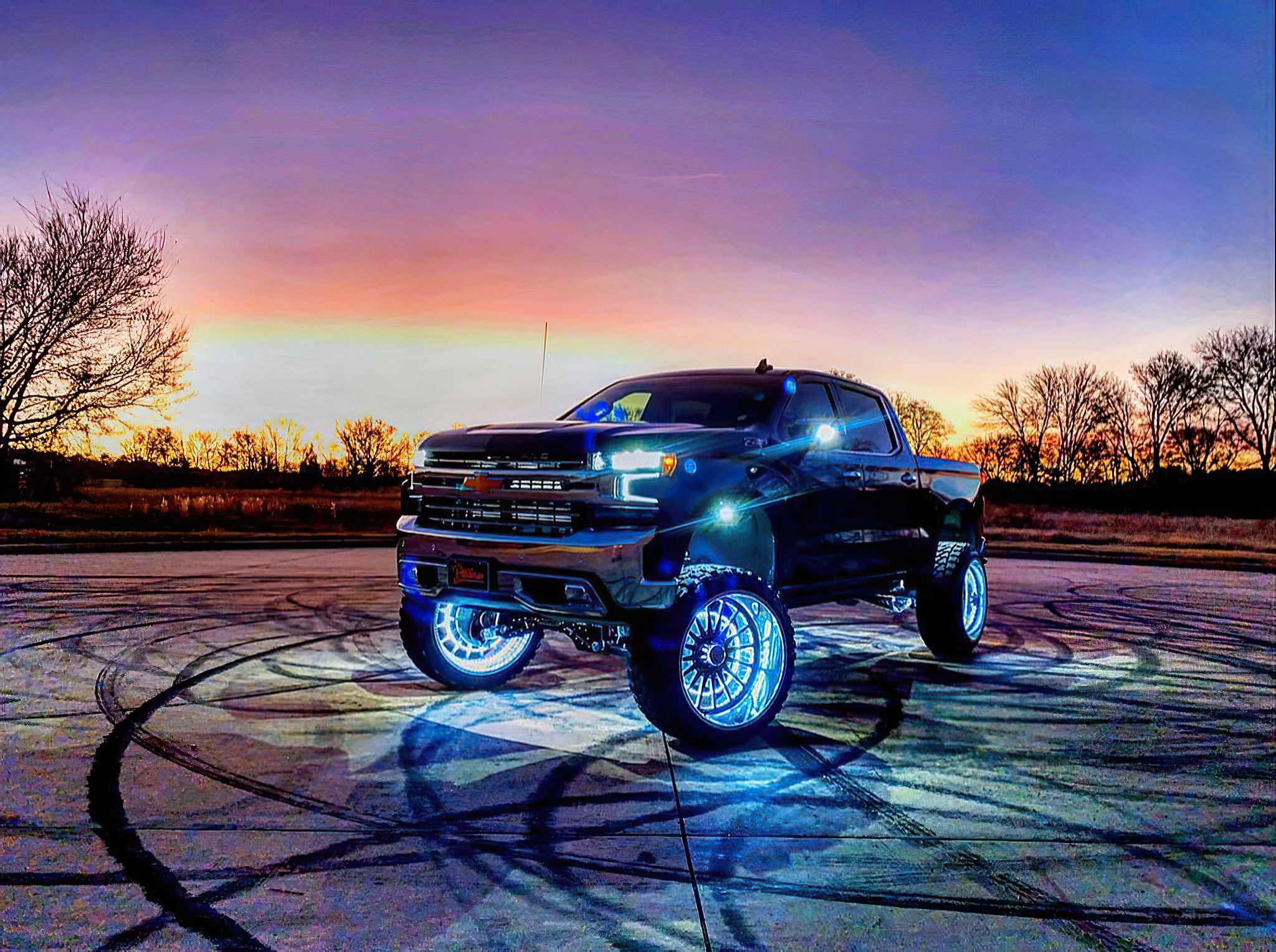 ORACLE Lighting LED Illuminated Wheel Rings - ColorSHIFT with No Remote by Oracle Lighting
