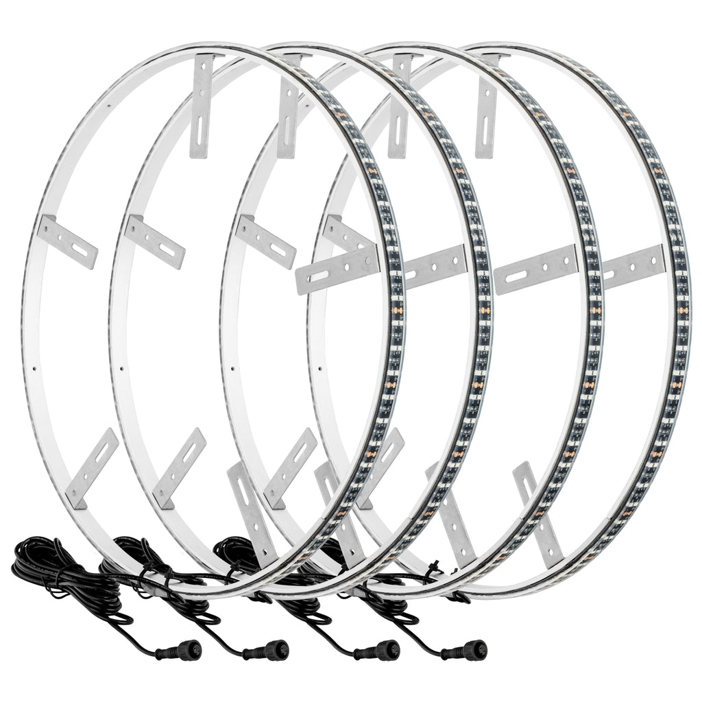 Blue LED Illuminated Wheel Rings, Double LED by Oracle Lighting