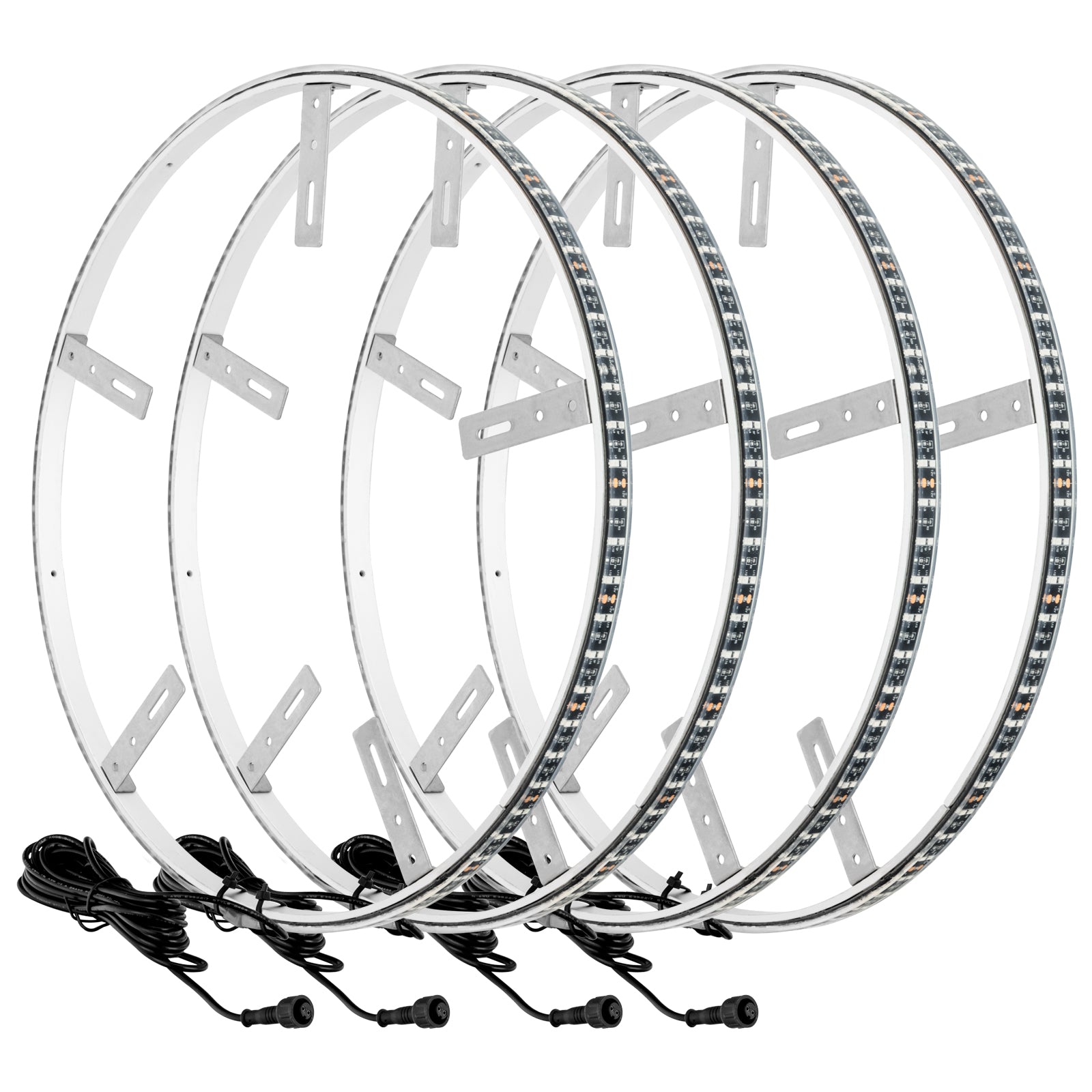 Blue LED Illuminated Wheel Rings, Double LED by Oracle Lighting