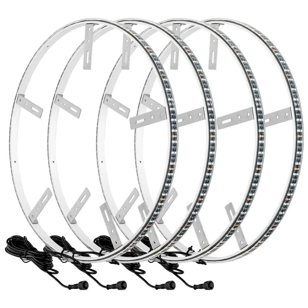 Blue LED Illuminated Wheel Rings, Double LED by Oracle Lighting