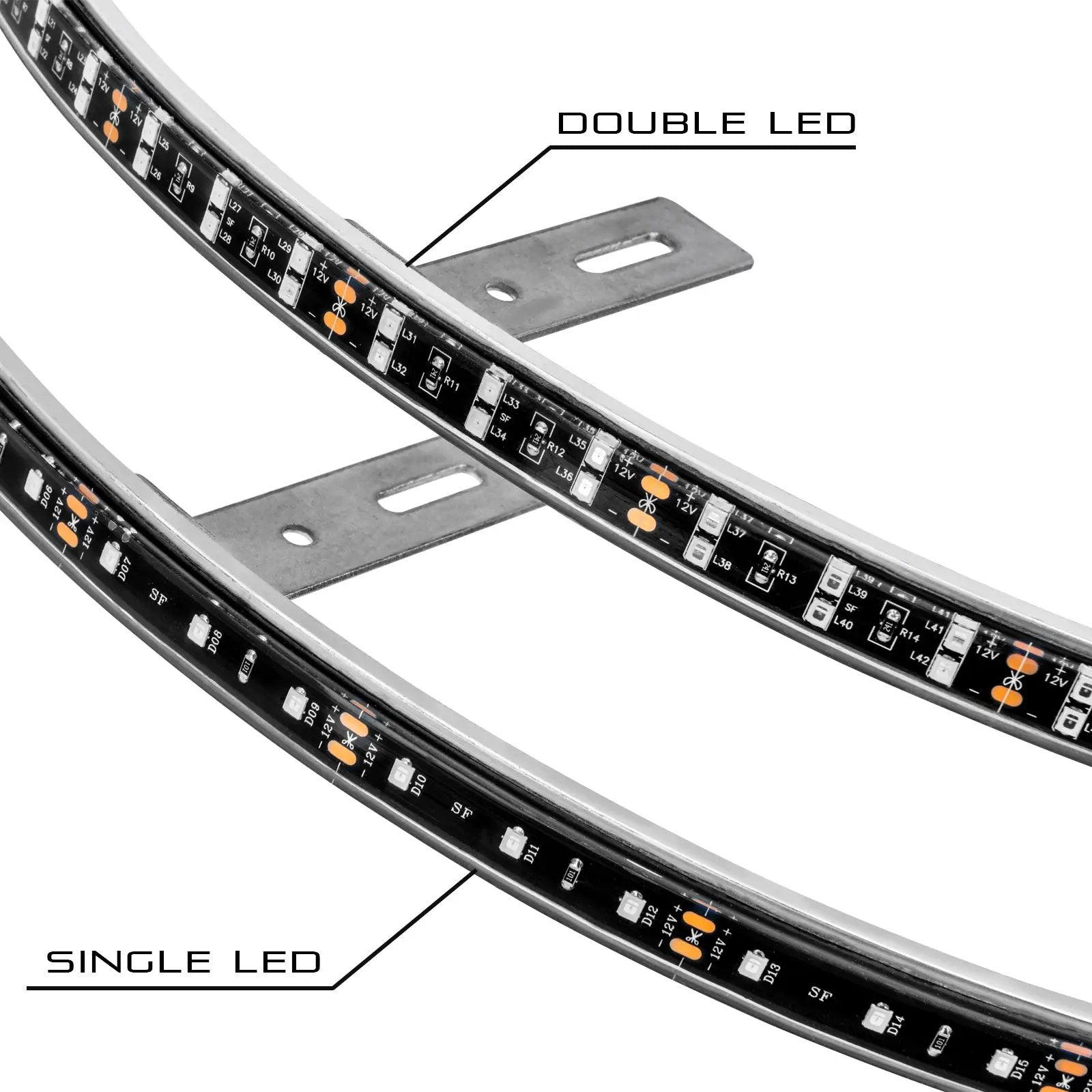 Blue LED Illuminated Wheel Rings, Double LED by Oracle Lighting