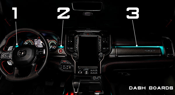 2019-2024 RAM Complete Interior Ambient Lighting ColorSHIFT RGB Conversion Kit by Oracle Lighting