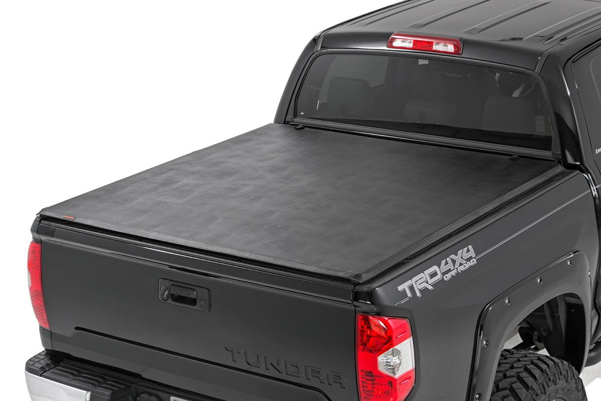 Soft Tri-Fold Bed Cover | 5'7" Bed | No OE Rail | Toyota Tundra (07-21) by Rough Country