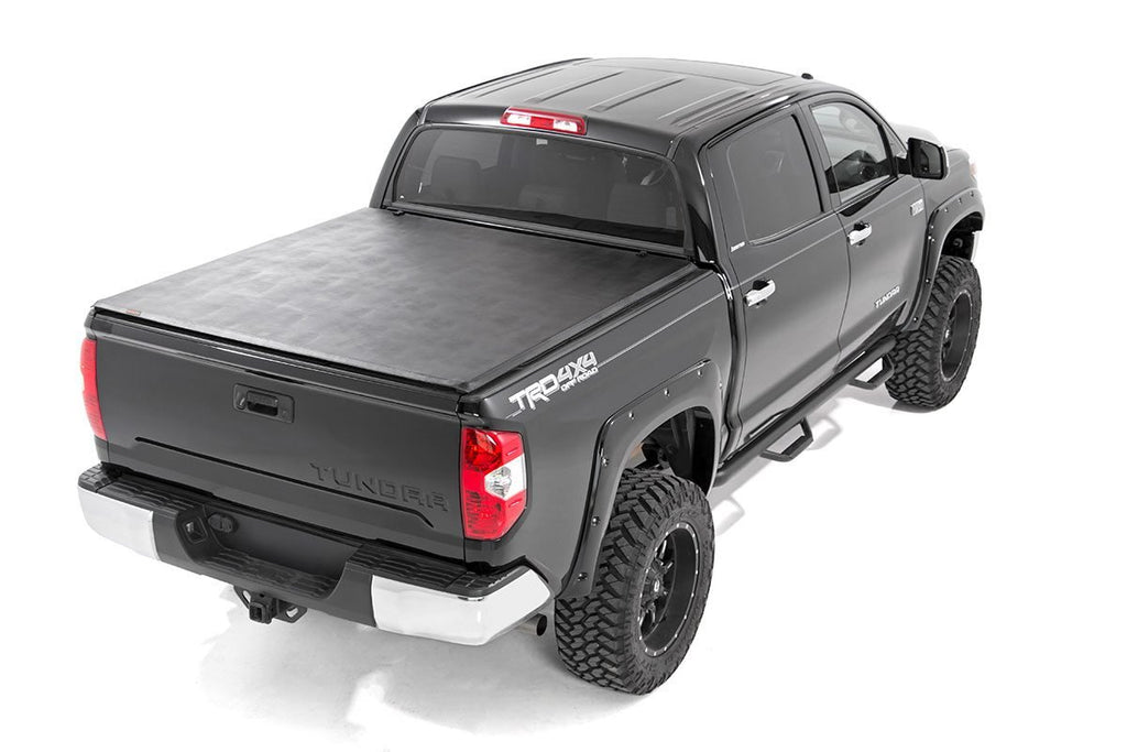 Soft Tri-Fold Bed Cover | 5'7" Bed | No OE Rail | Toyota Tundra (07-21) by Rough Country