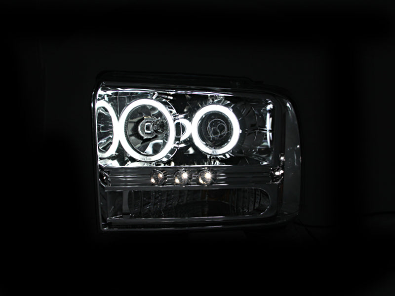 Projector Headlight Set w/Halo by ANZO USA