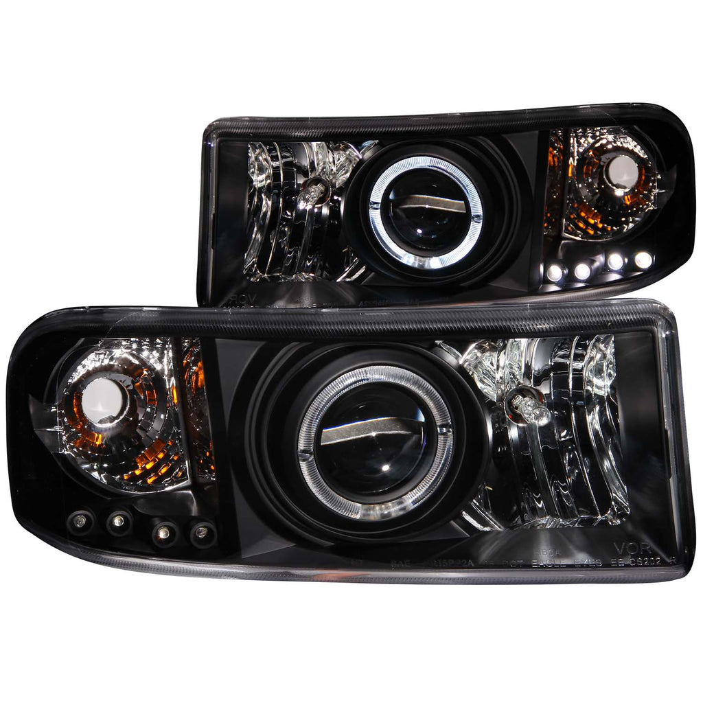 Projector Headlight Set w/Halo by ANZO USA