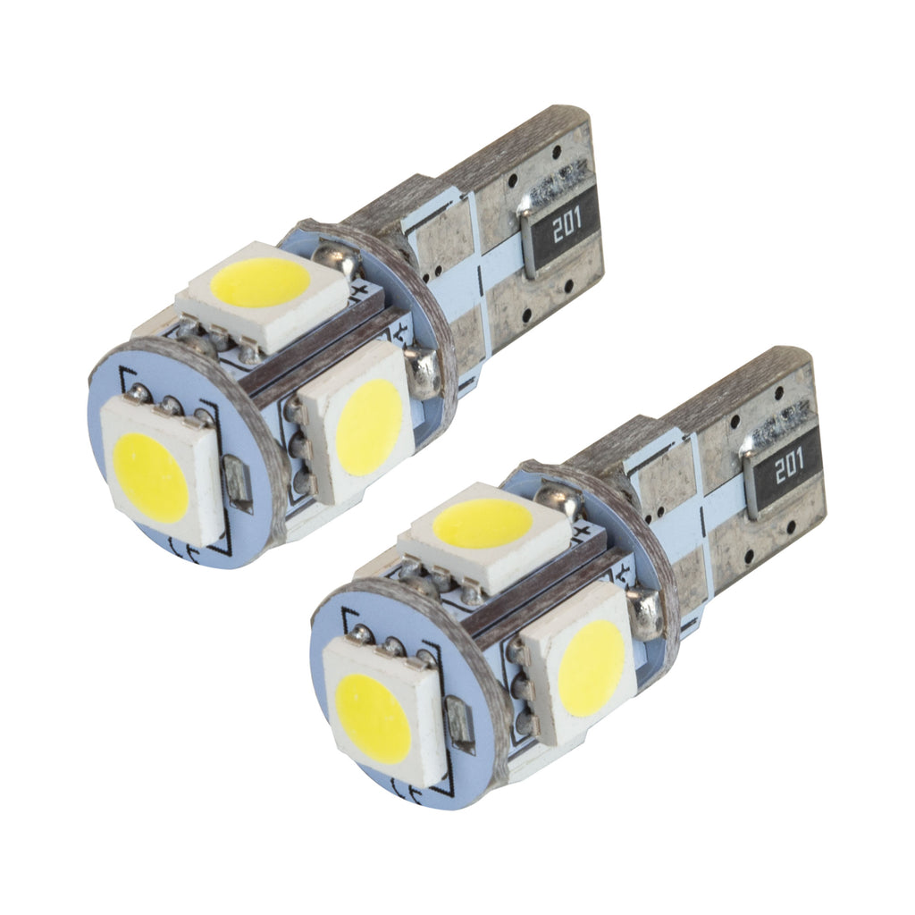 ORACLE Lighting T10 5 LED 3 Chip SMD Bulbs (Pair) - Cool White by Oracle Lighting