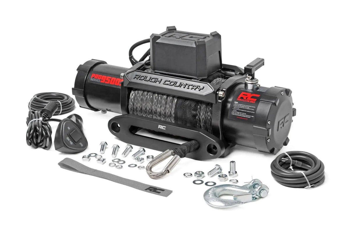 9500-Lb Pro Series Winch | Synthetic Rope by Rough Country