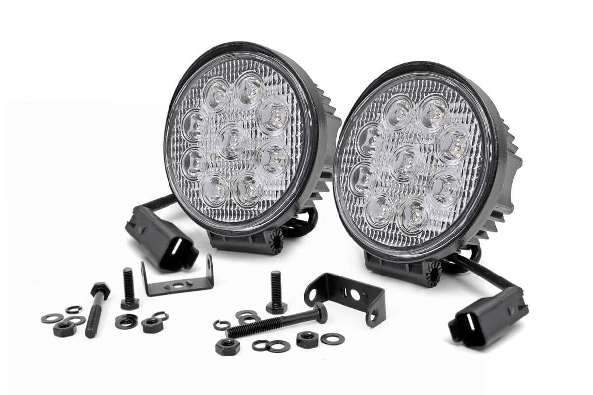 4 Inch Chrome Series LED Light | Round | Pair by Rough Country
