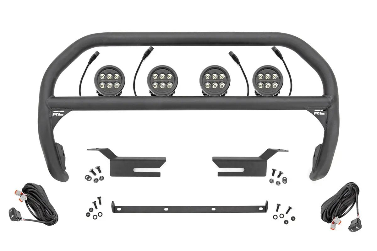 Nudge Bar | 3.5 Inch Round Led (x4) | Ford Bronco 4WD (2021-2026) by Rough Country