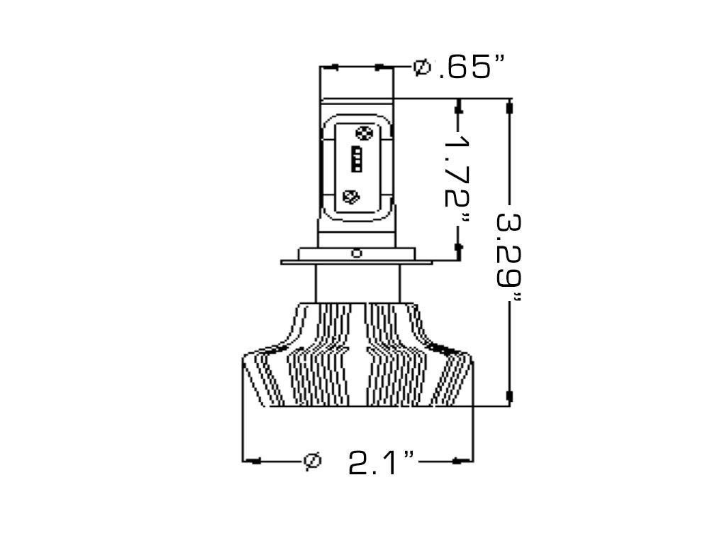 H7 4,000 Lumen LED Headlight Bulbs (Pair) by Oracle Lighting